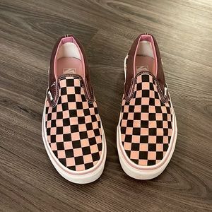 Pink & Black Checkerboard Vans
